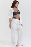 White Relaxed Fit Trousers