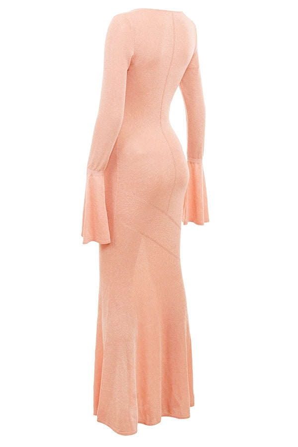 Sorbet Metallic Knit Maxi Dress